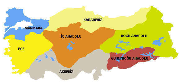 turkiye bolgeler haritasi renkli 1