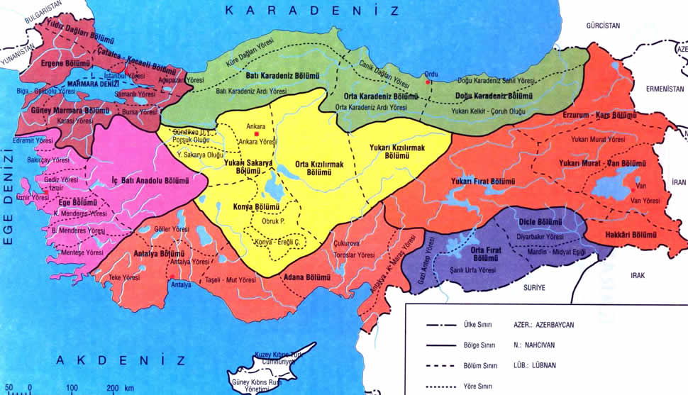 turkiye bolgeler haritasi renkli 2